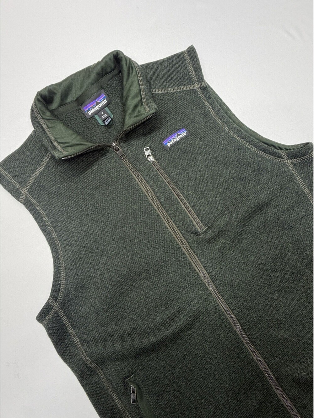 NWOT Patagonia Better Sweater Vest Mens M Old Growth Green Fleece Full Zip 25882